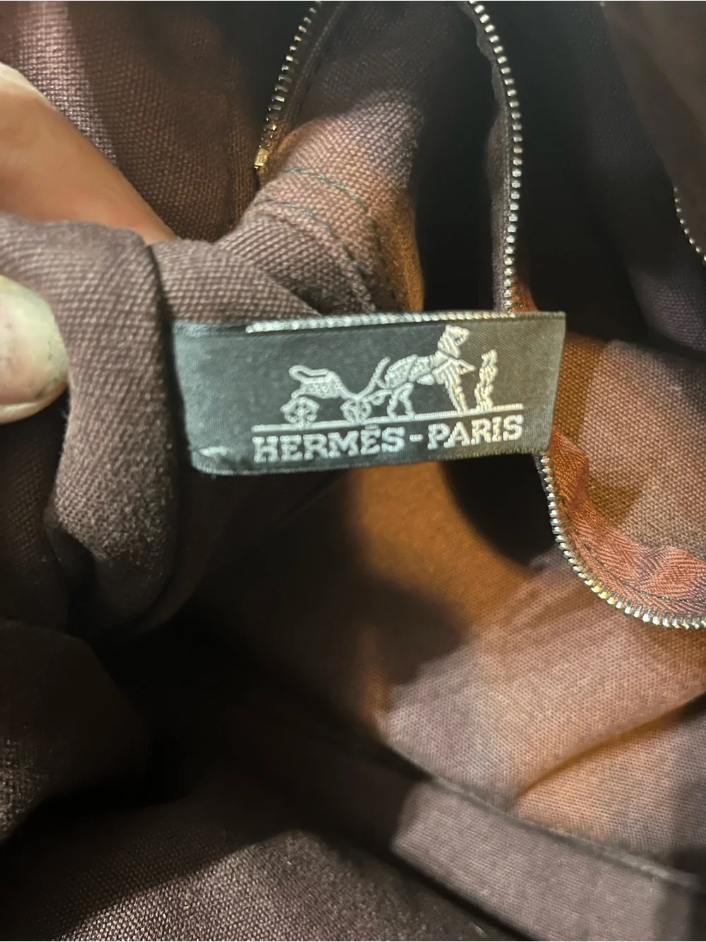 Hermès Fourre Tout MM Tote | Rare Burgundy + Black Canvas | Auth | Made in 🇫🇷